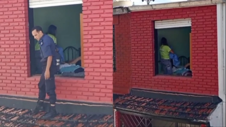 Una mujer dio a luz en su casa: enfermeros entraron por la ventana para asistirla